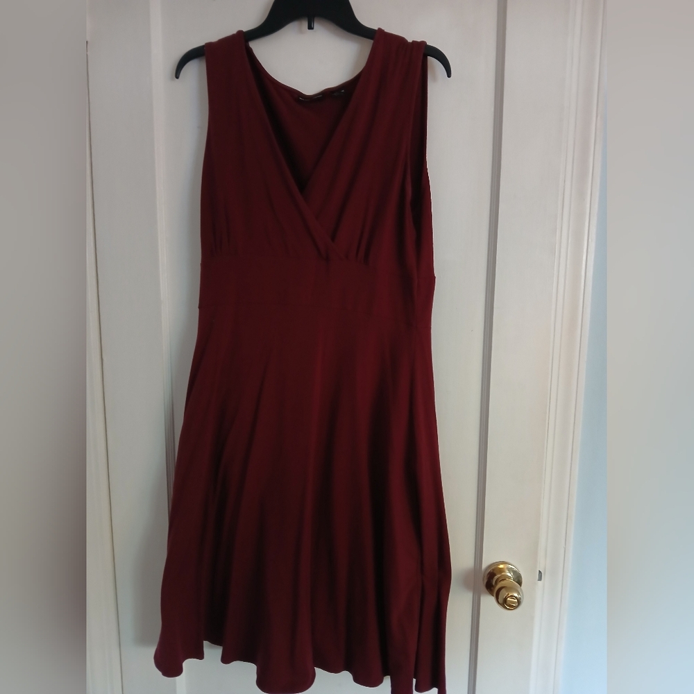 New York & Company Red Sheath Halter Dress